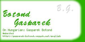 botond gasparek business card